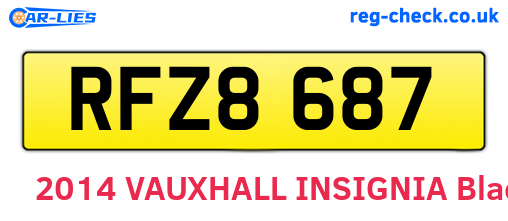 RFZ8687 are the vehicle registration plates.