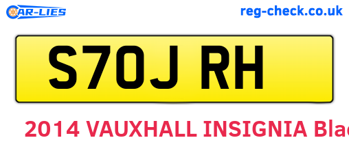 S70JRH are the vehicle registration plates.