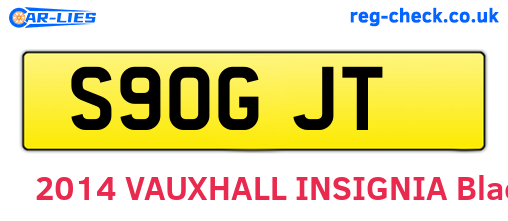 S90GJT are the vehicle registration plates.