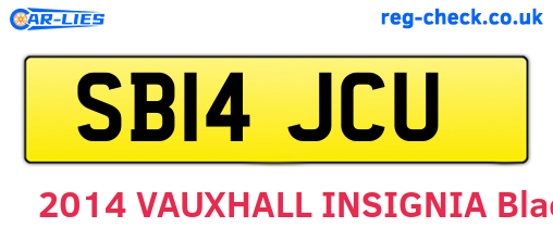SB14JCU are the vehicle registration plates.