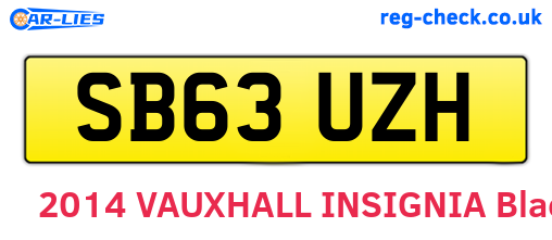 SB63UZH are the vehicle registration plates.