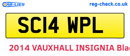 SC14WPL are the vehicle registration plates.