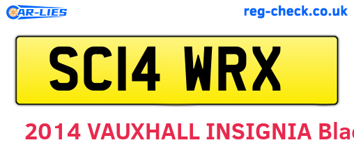 SC14WRX are the vehicle registration plates.
