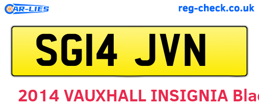 SG14JVN are the vehicle registration plates.