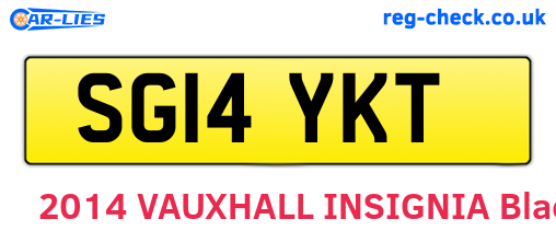 SG14YKT are the vehicle registration plates.