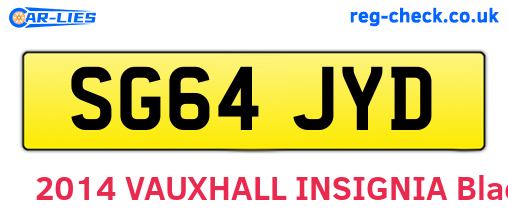 SG64JYD are the vehicle registration plates.