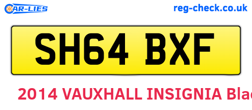 SH64BXF are the vehicle registration plates.