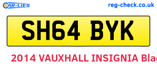 SH64BYK are the vehicle registration plates.