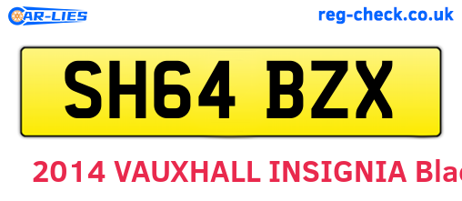 SH64BZX are the vehicle registration plates.