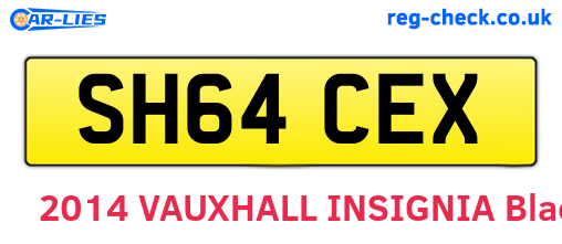 SH64CEX are the vehicle registration plates.