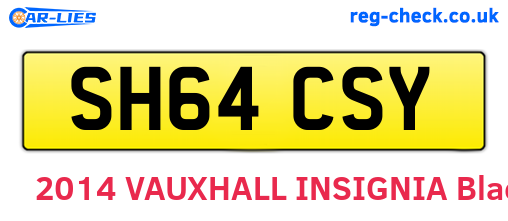 SH64CSY are the vehicle registration plates.
