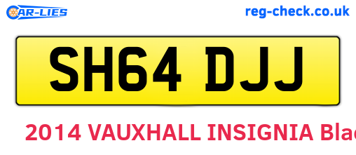SH64DJJ are the vehicle registration plates.