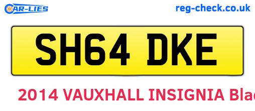 SH64DKE are the vehicle registration plates.
