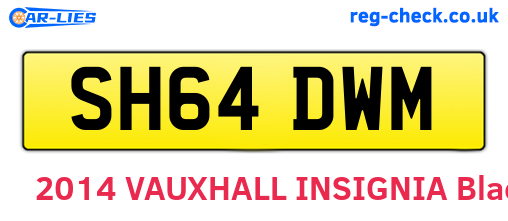 SH64DWM are the vehicle registration plates.