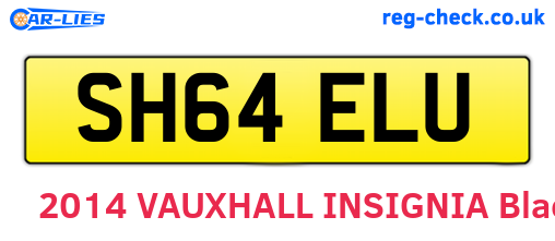 SH64ELU are the vehicle registration plates.