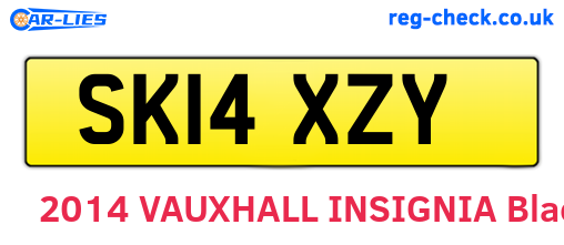 SK14XZY are the vehicle registration plates.
