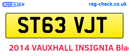 ST63VJT are the vehicle registration plates.