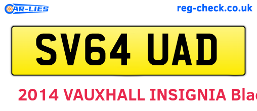 SV64UAD are the vehicle registration plates.