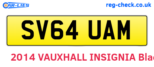 SV64UAM are the vehicle registration plates.