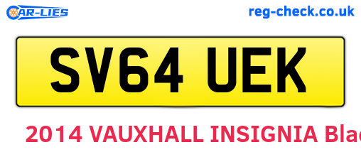 SV64UEK are the vehicle registration plates.