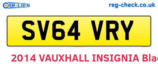 SV64VRY are the vehicle registration plates.