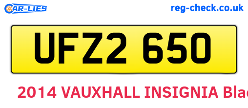 UFZ2650 are the vehicle registration plates.