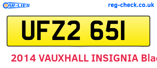 UFZ2651 are the vehicle registration plates.