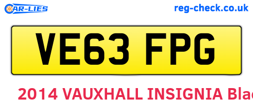 VE63FPG are the vehicle registration plates.