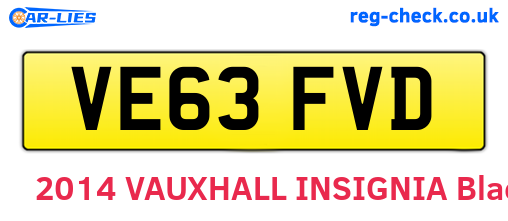 VE63FVD are the vehicle registration plates.