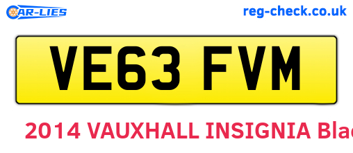 VE63FVM are the vehicle registration plates.
