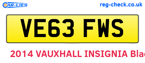 VE63FWS are the vehicle registration plates.