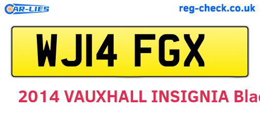 WJ14FGX are the vehicle registration plates.