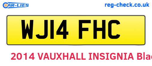 WJ14FHC are the vehicle registration plates.