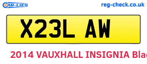 X23LAW are the vehicle registration plates.