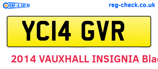 YC14GVR are the vehicle registration plates.
