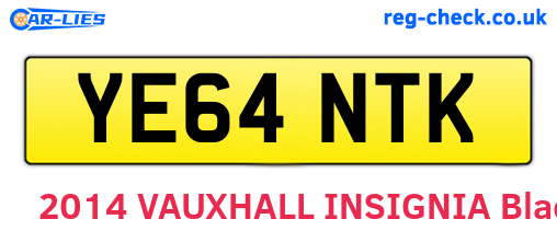 YE64NTK are the vehicle registration plates.