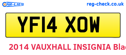 YF14XOW are the vehicle registration plates.