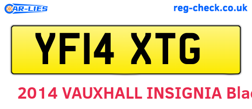 YF14XTG are the vehicle registration plates.