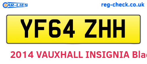 YF64ZHH are the vehicle registration plates.