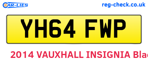 YH64FWP are the vehicle registration plates.