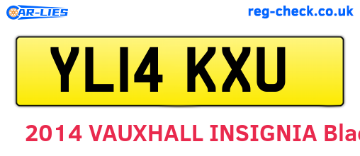 YL14KXU are the vehicle registration plates.
