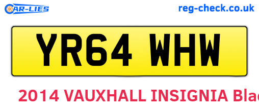 YR64WHW are the vehicle registration plates.