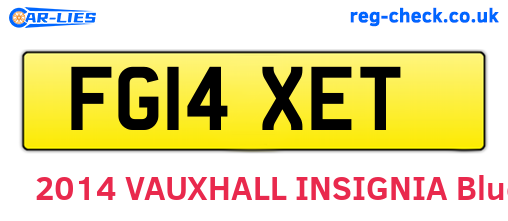 FG14XET are the vehicle registration plates.