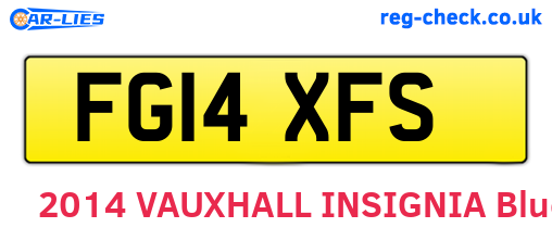 FG14XFS are the vehicle registration plates.