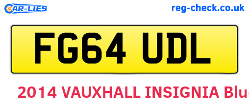 FG64UDL are the vehicle registration plates.
