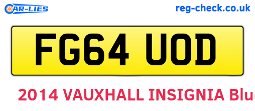 FG64UOD are the vehicle registration plates.