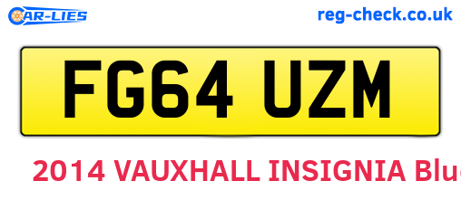 FG64UZM are the vehicle registration plates.