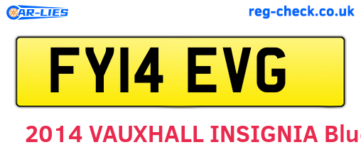 FY14EVG are the vehicle registration plates.