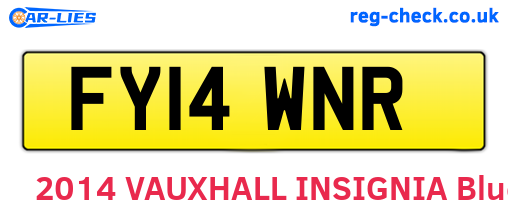 FY14WNR are the vehicle registration plates.