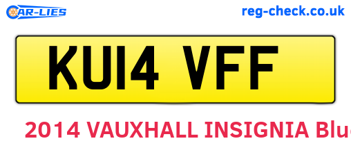 KU14VFF are the vehicle registration plates.